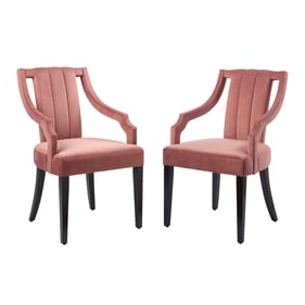 2 Modway Furniture Virtue Dusty Rose Dining Chairs