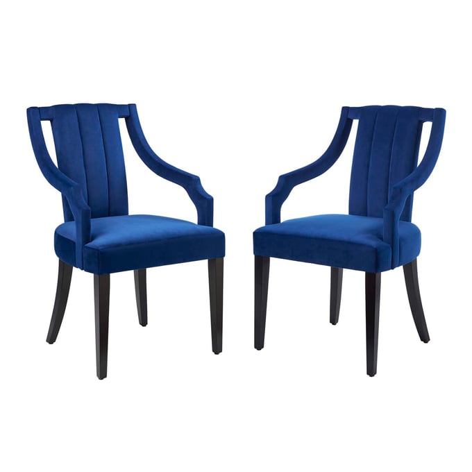 2 Modway Furniture Virtue Navy Dining Chairs EEI-4554-NAV