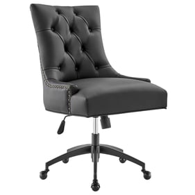 Modway Furniture Regent Black Leather Office Chair