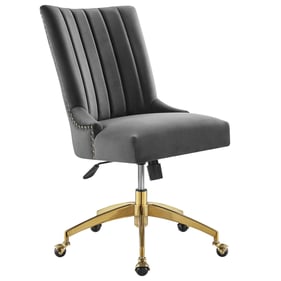 Modway Furniture Empower Gold Gray Velvet Office Chair