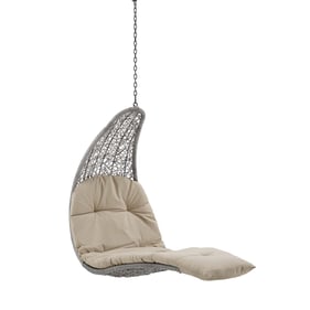 Modway Furniture Landscape Light Gray Beige Outdoor Swing Chair