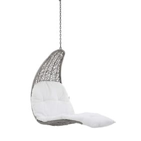 Modway Furniture Landscape Light Gray White Outdoor Swing Chair