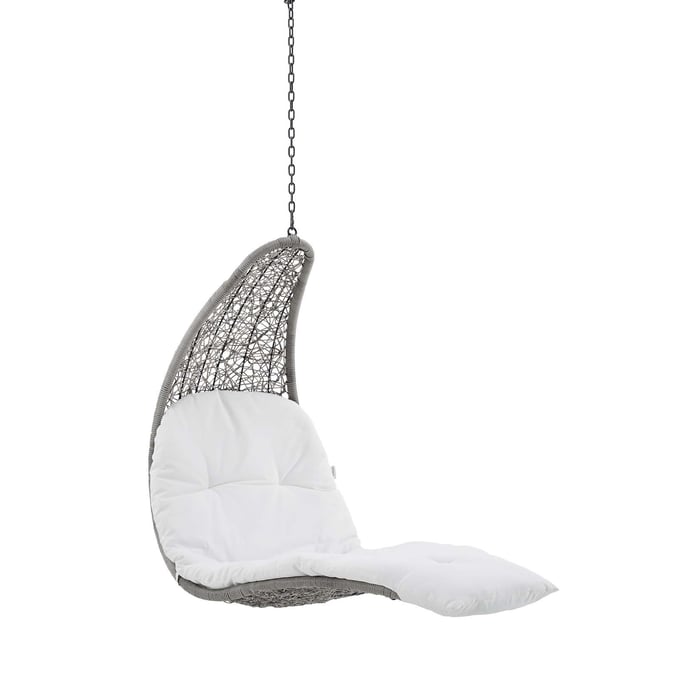 Modway Furniture Landscape Light Gray White Outdoor Swing Chair EEI-4589-LGR-WHI