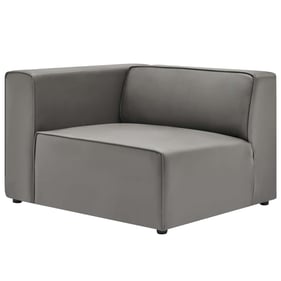 Modway Furniture Mingle Gray Leather Left Arm Chair