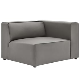 Modway Furniture Mingle Gray Leather Right Arm Chair