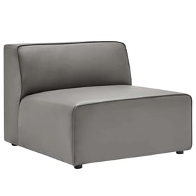 Modway Furniture Mingle Gray Leather Armless Chair