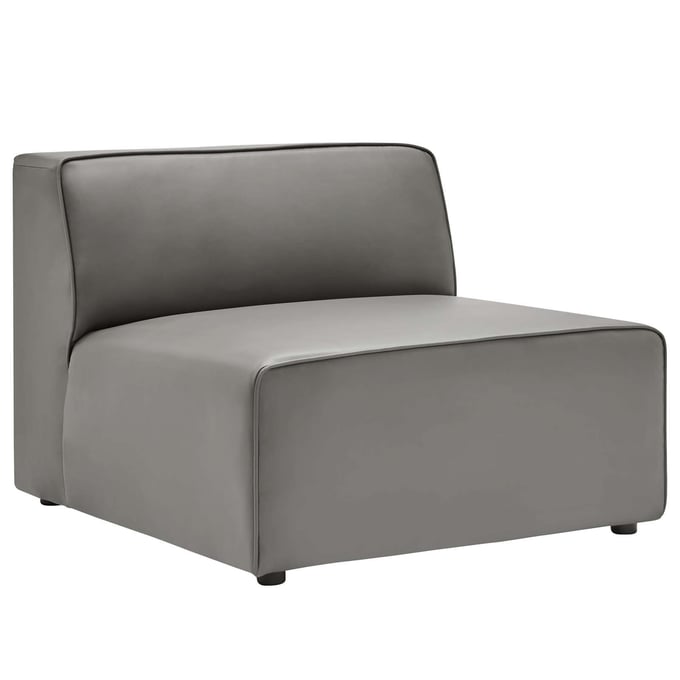 Modway Furniture Mingle Gray Leather Armless Chair EEI-4623-GRY