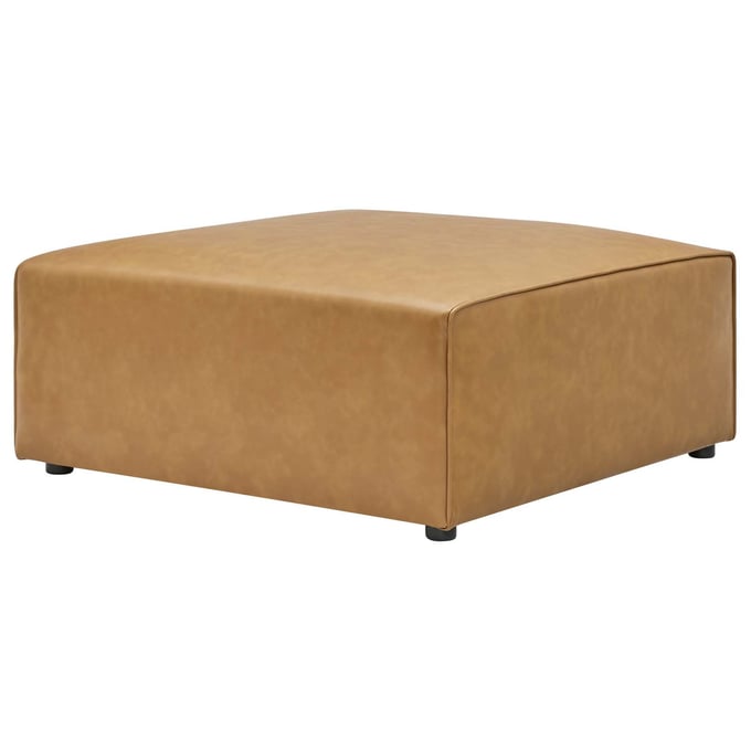 Modway Furniture Mingle Tan Leather Ottoman EEI-4624-TAN