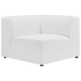 Modway Furniture Mingle White Leather Corner Chair