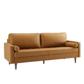 Modway Furniture Valour Tan Leather Modern Sofa