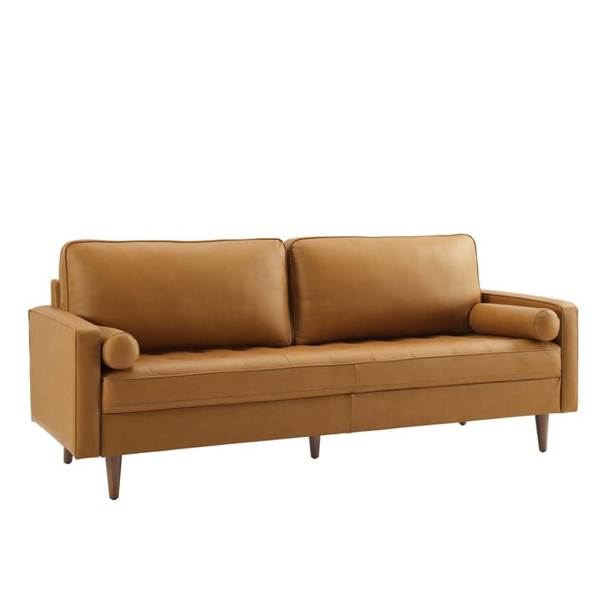 Modway Furniture Valour Tan Leather Modern Sofa EEI-4634-TAN