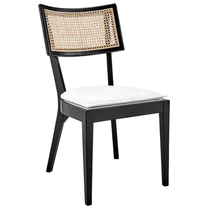 Modway Furniture Caledonia White Black Wood Dining Chair EEI-4648-BLK-WHI