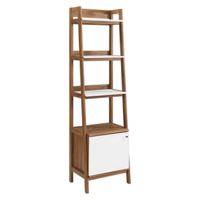 Modway Furniture Bixby Walnut White 21 Inch Bookshelf