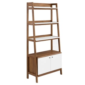 Modway Furniture Bixby Walnut White 33 Inch Bookshelf