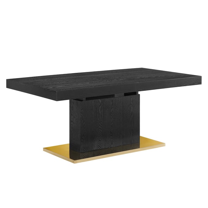 Modway Furniture Vector Black Gold Expandable Dining Table EEI-4660-BLK-GLD