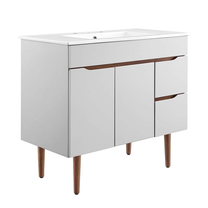 Modway Furniture Harvest Gray White 36 Inch Bathroom Vanity EEI-4670-GRY-WHI