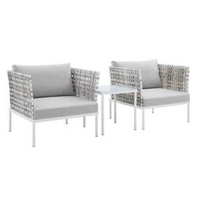 Modway Furniture Harmony Taupe Gray 3pc Outdoor Patio Seating Set