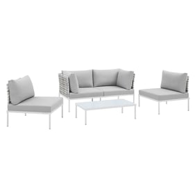 Modway Furniture Harmony Taupe Gray 4pc Outdoor Patio Seating Set