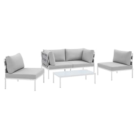 Modway Furniture Harmony Gray 4pc Outdoor Patio Seating Set