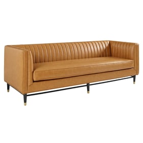 Modway Furniture Devote Tan Leather Sofa