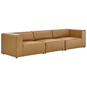 Modway Furniture Mingle Tan Leather Sofa