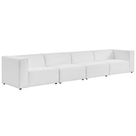 Modway Furniture Mingle White Leather 4pc Sectional