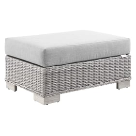 Modway Furniture Conway Light Gray Fabric Outdoor Patio Ottoman