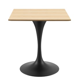 Modway Furniture Lippa Black Natural 28 Inch Square Dining Table