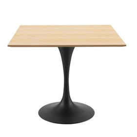 Modway Furniture Lippa Black Natural 36 Inch Square Dining Table