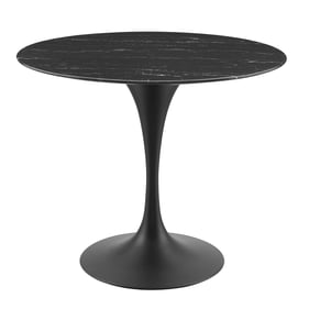 Modway Furniture Lippa Black Marble 36 Inch Dining Table