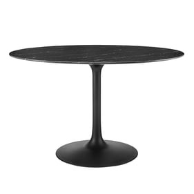 Modway Furniture Lippa Black Marble 47 Inch Dining Table