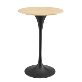 Modway Furniture Lippa Black Natural 28 Inch Bar Table