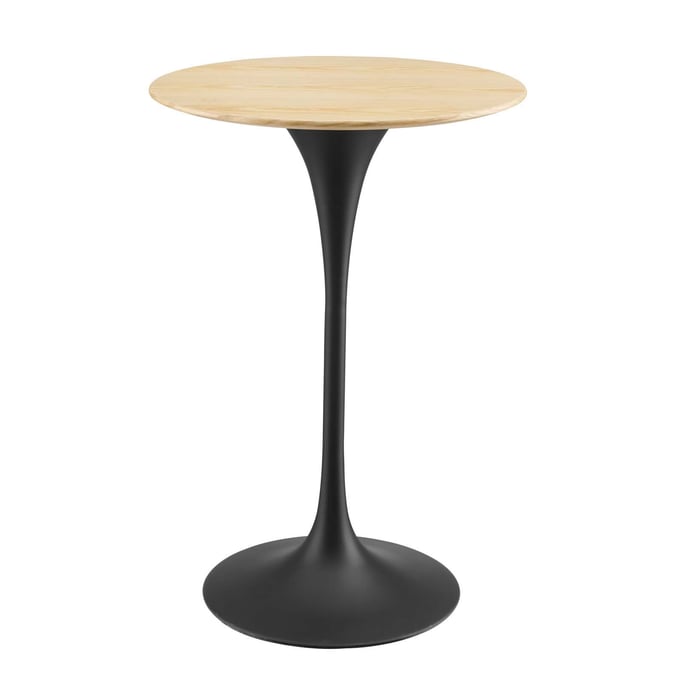 Modway Furniture Lippa Black Natural 28 Inch Bar Table EEI-4890-BLK-NAT