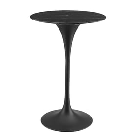 Modway Furniture Lippa Black Marble 8 Inch Bar Table