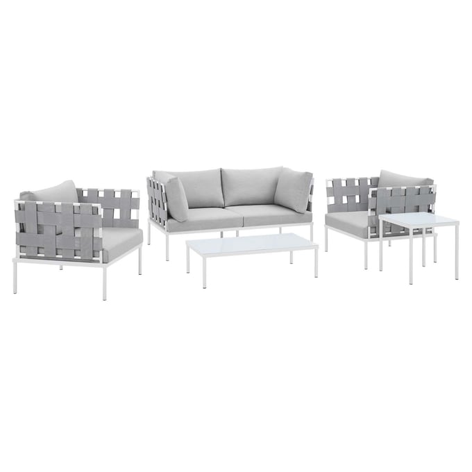 Modway Furniture Harmony Gray 5pc Outdoor Patio Furniture Set EEI-4925-GRY-GRY-SET