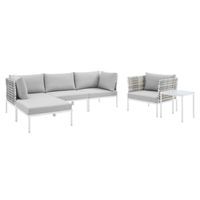 Modway Furniture Harmony Taupe Gray 6pc Outdoor Patio Sectional Set