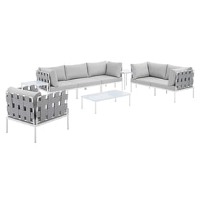 Modway Furniture Harmony Gray 8pc Outdoor Patio Seating Set