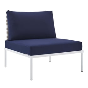 Modway Furniture Harmony Tan Navy Outdoor Patio Armless Chair