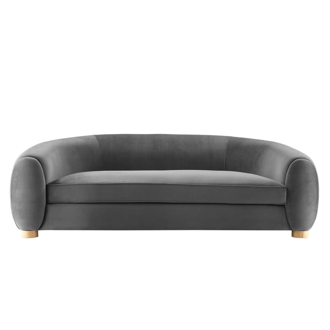 Modway Furniture Abundant Charcoal Velvet Sofa The Classy Home