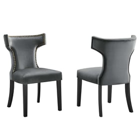 2 Modway Furniture Curve Gray Dining Chairs