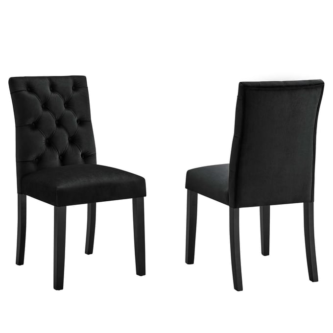 2 Modway Furniture Duchess Black Dining Chairs EEI-5011-BLK