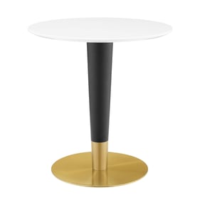 Modway Furniture Zinque Gold White 28 Inch Dining Table