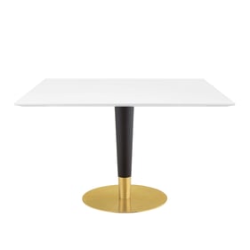 Modway Furniture Zinque Gold White 47 Inch Square Dining Table