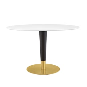 Modway Furniture Zinque Gold White 48 Inch Oval Dining Table