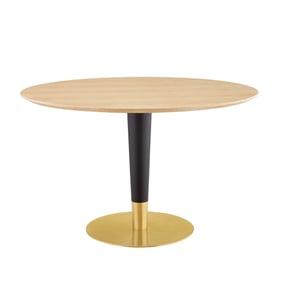 Modway Furniture Zinque Gold Natural 47 Inch Dining Table