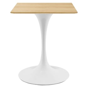 Modway Furniture Lippa White Natural 24 Inch Square Dining Table