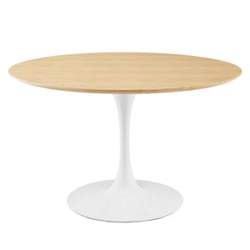 Modway Furniture Lippa White Natural 47 Inch Dining Table