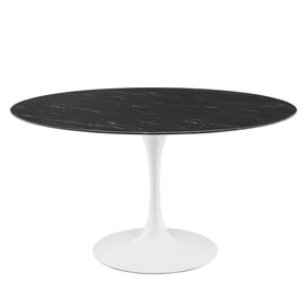 Modway Furniture Lippa White Black 54 Inch Dining Table