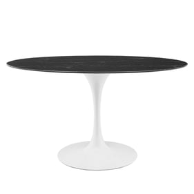 Modway Furniture Lippa White Black Marble 54 Inch Dining Table