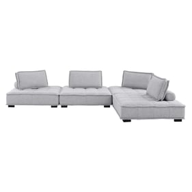 Modway Furniture Saunter Light Gray Fabric 4pc Sectional